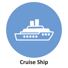 Cruise Ship Vector icon which can easily modify or edit