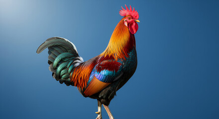 World Wildlife Day &ndash; Gallic Rooster Wildlife Portrait with Copy Space