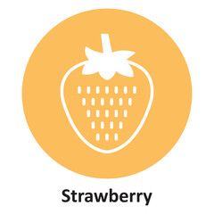 Strawberry Vector icon which can easily modify or edit