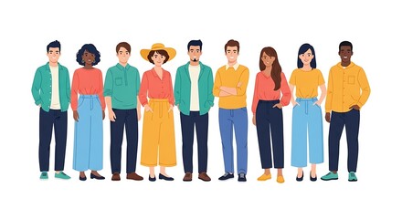 Obraz premium Diverse Group of People Standing Together.