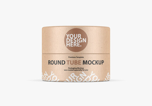 Kraft Paper Tube Mockup
