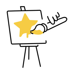 A hand drawn style illustration showing ideation
