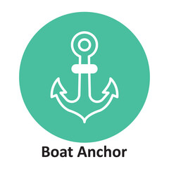 Boat Anchor Vector icon which can easily modify or edit