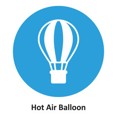 Hot Air Balloon Vector icon which can easily modify or edit