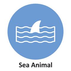 Sea Animal Vector icon which can easily modify or edit