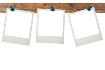 Blank paper notes pinned on board, transparent PNG template.