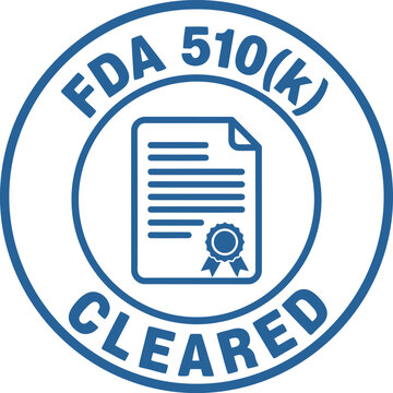 FDA 510k Cleared Approval Badge Icon for Medical Device Certification and Regulatory Compliance
