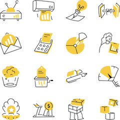 Collection of Hand Drawn Productivity Illustrations 
