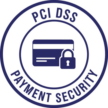 PCI DSS Payment Security Badge Icon for Credit Card Data Protection and Compliance