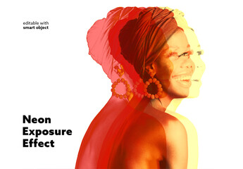 Neon Exposure Photo Effect