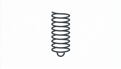 Black metal spring coil isolated on white background 3d illustration