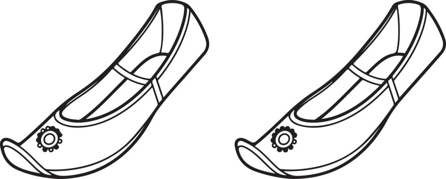 Kolhapuri Chappals icon vector on isolated