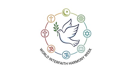 World Interfaith Harmony Week Dove Logo.