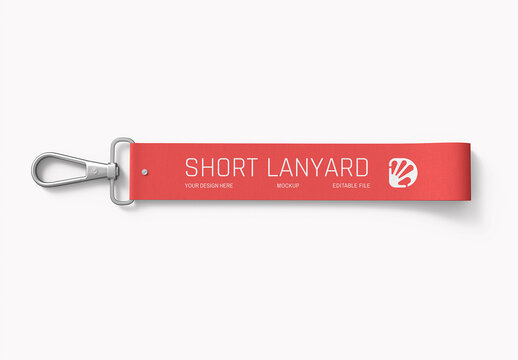 Short Lanyard Mockup PSD