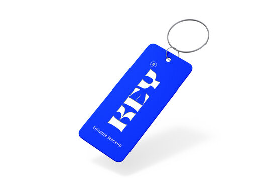 Floating Keychain Mockup PSD