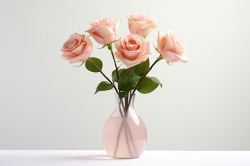 Obraz premium Blooming roses vase flower plant.