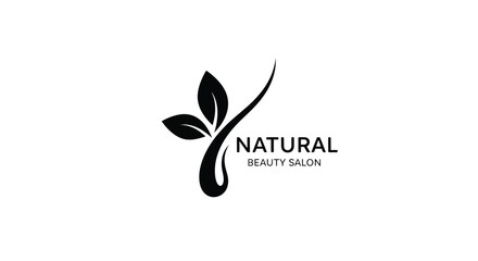 Black and white logo featuring leaves and the word natural with text