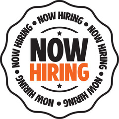 Obraz premium Now Hiring Label