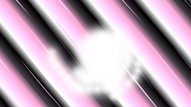 Abstract Geometric Design: A captivating abstract design featuring dynamic diagonal lines in shades of pink, white, and black, converging to create a focal point.