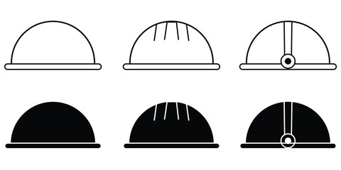 Fototapeta premium Helmet icons set. Helmet sign and symbol. Construction helmet icon. Safety helmet eps 10
