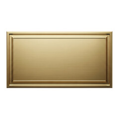 Fototapeta premium Elegant gold plaque isolated on transparent background