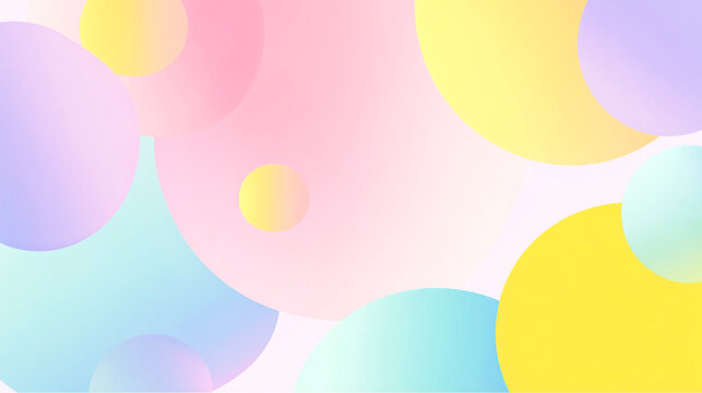 パステルカラーの柔らかい有機的シェイプ背景