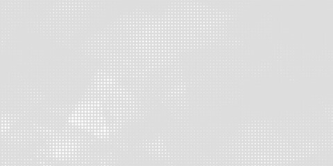 Dot white gray wave light technology texture background. Abstract big data digital halftone dots pop art comics with nature graphic design modern background