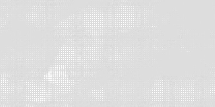 Dot white gray wave light technology texture background. Abstract big data digital halftone dots pop art comics with nature graphic design modern background