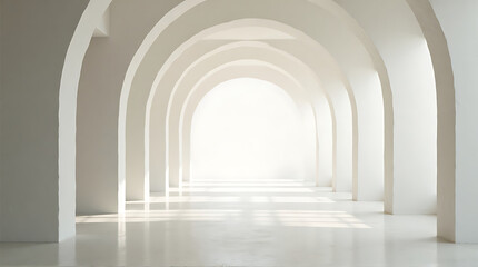 Fototapeta premium Serene Archway Interior with Soft Natural Light