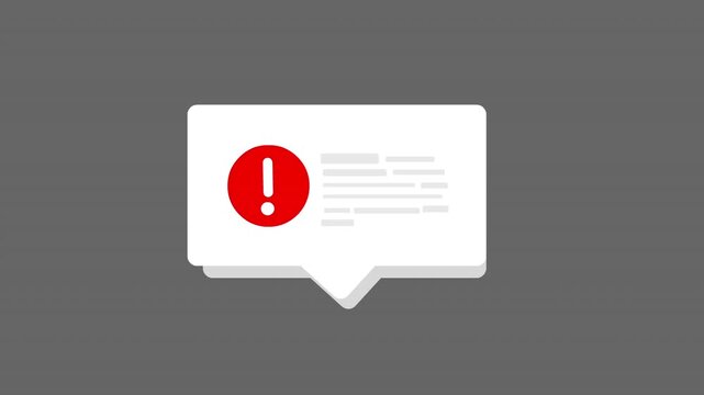 Alert Message Notification Bubble Animation