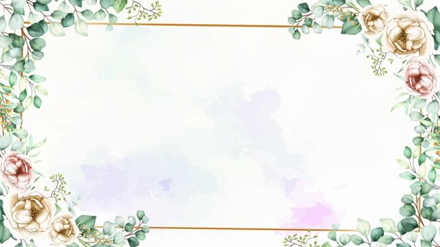 4K Colorful Flowers Animated Background with Copy Space | Vibrant Floral Motion Graphics 4K | Blooming Flowers Animation with Text Space | Colorful Botanical Animated Backdrop for Titles | Elegant 