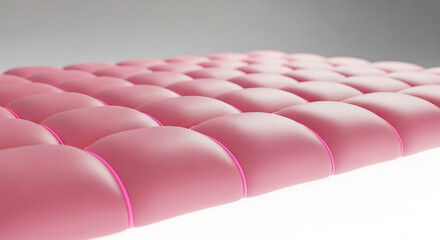 Pink tufted fabric texture close-up soft luxury upholstery material background