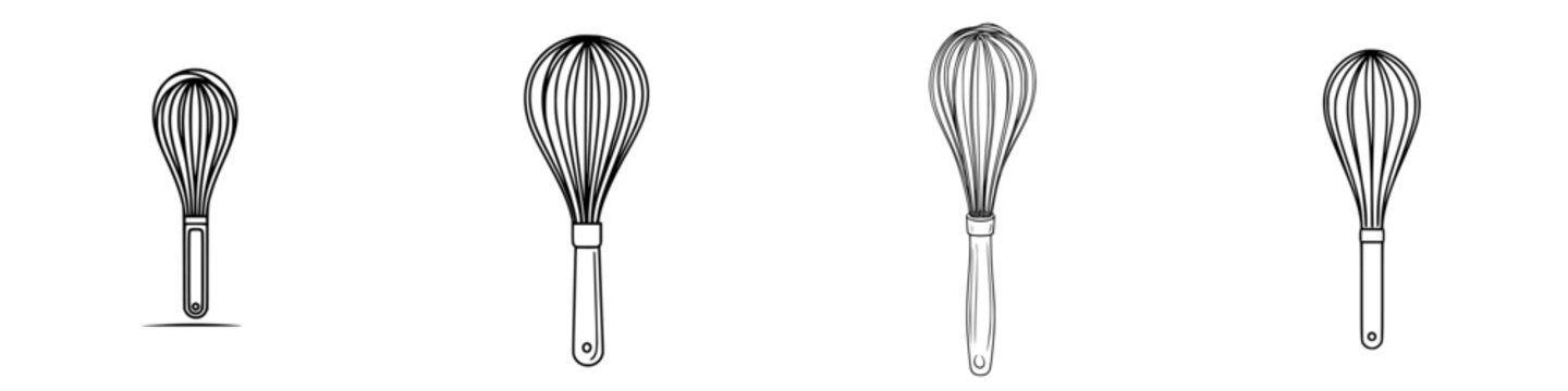 Whisk of dreams: A minimalist line art depicts a sabayon whisk in its elemental form.