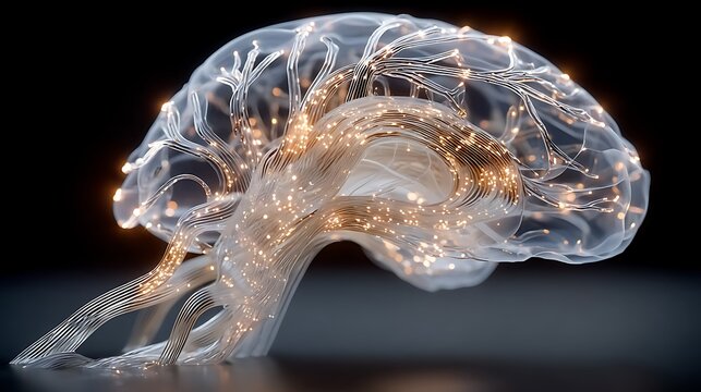 Abstract glowing fiber optic communication lines wallpapers