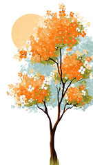 autumn tree vector illustration