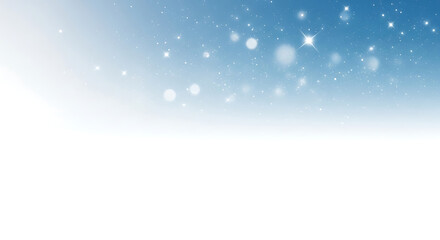 Starry night sky with glowing bokeh lights gradient blue background minimalist design