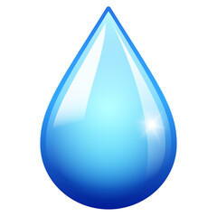 Blue water drop vector icon