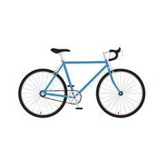 Fototapeta premium Blue Road Bike Illustration