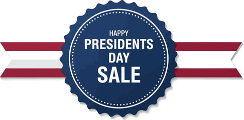 Happy Presidents Day sale banner with American flag colors