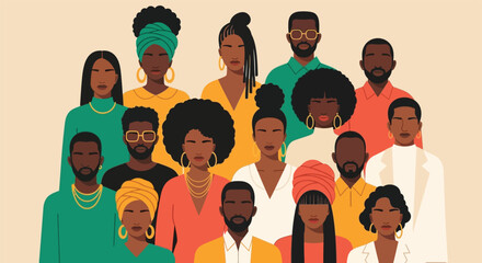 Diverse group of people gathered together in unity and celebration