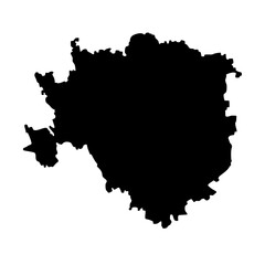 Milan Italy city map silhouette vector illustration
