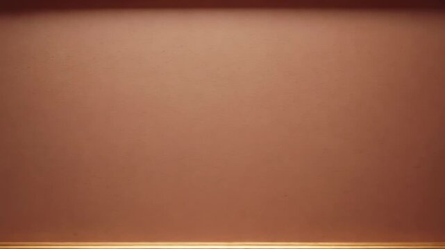 Playback starting camera moving forward, zooming on wall, revealing ornate frame, blank matte panel