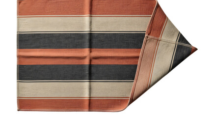 Closeup of rugs isolated on transparent background, showcasing texture and design