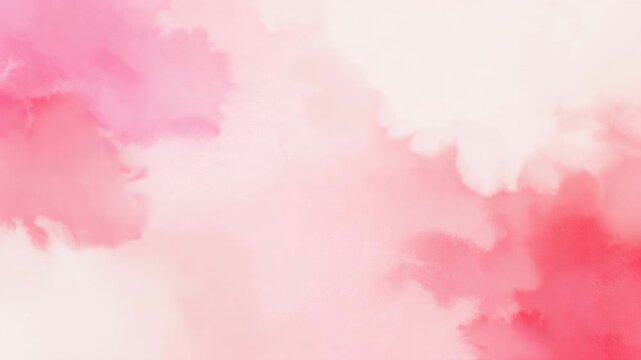 Evolving watercolor blooms growing across digital canvas after pale pink wash, forming backdrop