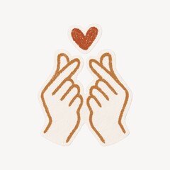 Fototapeta premium Cute hand heart illustration