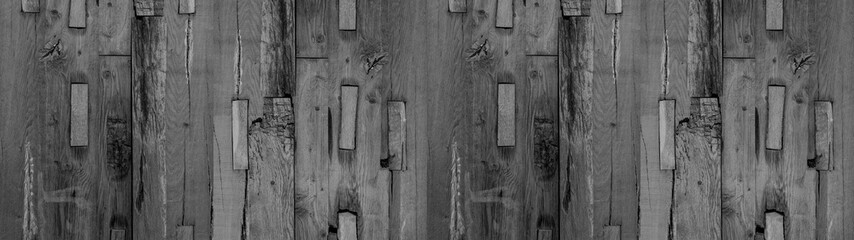 old brown gray grey black wooden design wall texture - rough old aged wood background panorama banner long, seamless pattern