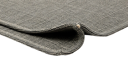 Closeup of rugs isolated on transparent background, showcasing texture and design