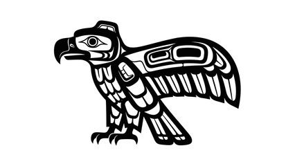 Fototapeta premium Native american style eagle illustration