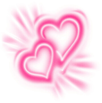 Airbrush Grainy Valentine day Vintage love background design hand drawn style, blurry grain suitable for t-shirt and apply your lettering name, isolated on white background Y2k and bootleg scene.