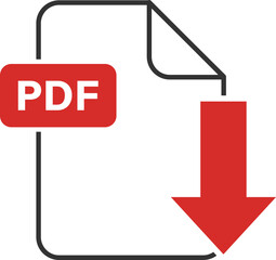 Simple PDF document download icon